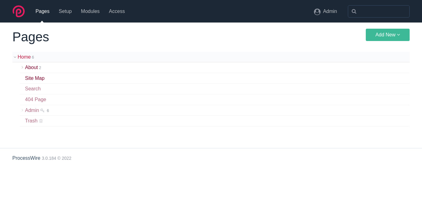 ProcessWire - Processwire Admin